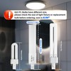 Bonlux 2-Pack 6W LED PL Retrofit Lamp G23 2-Pin Base