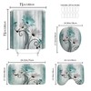 Onalasyc 4PCS Teal Daisy Country Farmhouse Shower Curtain Set with
