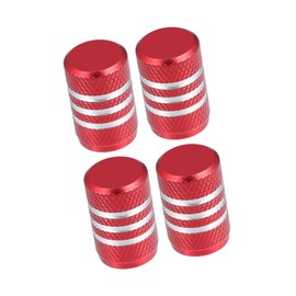 A ABSOPRO Universal Tire Valve Stem Caps, 17mm, Aluminum Alloy, Red, 4pcs Item Replacement