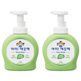 iClean Antibacterial Foam Hand Soap Green Grape Fragrance, 490ml, 2 Pieces / 아이깨끗해 항균 폼 핸드솝 청포도향, 490ml, 2개