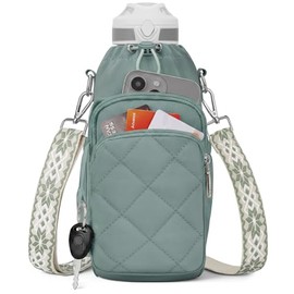 Insulated Crossbody Water Bottle Bag with Strap - 40 oz