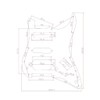 Dopro 11-Hole Strat HSS Guitar Pickguard 3-Screw Humbucking Pickup Mount