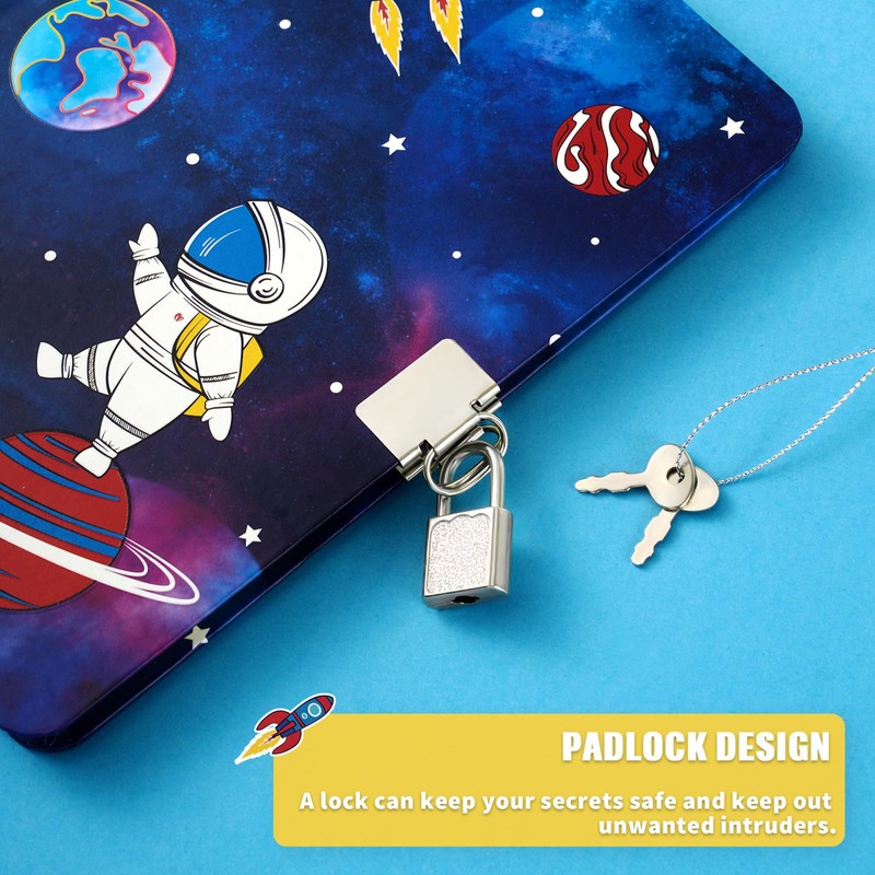 Space Diary Set - Luminous Notebook Gift for Boys Children