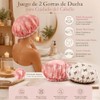 2Pzs Gorro de Ducha Grande Reutilizable de Doble Capa Impermeable