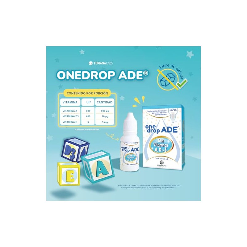 Vitamina ONEDROP ADE | Frasco de 3 ML (114 Gotas)