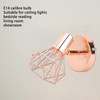 Swing Arm Wall Lamp 350 Degree Rotary Cage Shade Iron