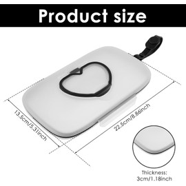 Mtxorvix Dispensador de toallitas para Llevar, 2 Fundas portátiles para toallitas para bebés, contenedores portátiles para Viajes, Llevar y Viajes, Capacidad para hasta 30 toallitas húmedas para