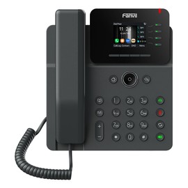 Fanvil V61W Wi-Fi IP Phone 4 SIP Lines 12 Programmable Buttons LCD Display Support RJ9 Headphones Black