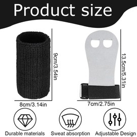 OUDQFCJ 1 Pair Grip Pads for Children, Gymnastics Palm Grips, Bar Gloves, Sports Wristbands Set, Protectors, Training Gloves, Bandages, Fitness