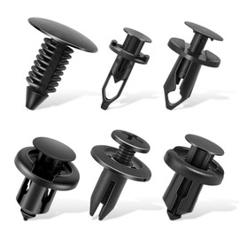 DNA MOTORING 200pcs Car Push Retainer Clips Bumper Clips, Universal Sizes Plastic Push Panel Fender Clip, Bumper Fender Rivets, TOOLS-00737