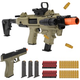 Spcozgil Two Modes Soft Bullet Toy Gun Shell Ejecting Rifle for Boys 8-12, Realistic Toy Gun, Sports and Outdoors Shooting Games Fake Gun, DIY Cool Toys Guns Gifts for Birthdays, Christmas 8+