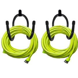 Pmsanzay 2 Pack Hose Hanger,Metal Hose Holder Wall Mount, Hook for Garden Hose/Expanda..