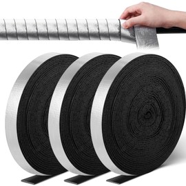Frienda Pipe Insulation Wraps 196.8ft 3 Rolls 2" x 65.6' Long Foil Backed Resistant Outdoor Pipe Foam Insulation Tape Self Adhesive for Winter Freezing Pipe Insulation Wrap Protection Water Pipes