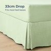 Dreamaker King Single Fully Fitted Microfibre Pleated Valance, 33cm Drop