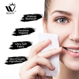 Flushable Wipes for Women, Deep Clean Impurities, Hydrate & Purify Skin, Fragrance-Free, Makeup Remover, 25 Sheets (Pack of 12)