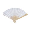 [Tea utensils/folding fan] white bamboo plain 5 inch folding fan