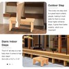 One Step Stool for Adults Seniors, 6.5" Heavy Duty Wooden