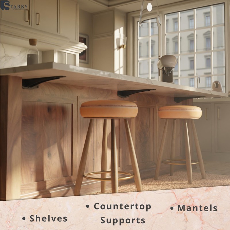 Starby Titan Heavy-Duty Support Brackets for Granite Countertops - Solid,