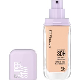 Maybelline New York 30H Lumi Matte Foundation, Long-Lasting Ultra Fresh Look with Matte Finish, Buildable and Light-Reflecting Foundation, Colour: 96 Very Light, Neutral, Superstay.