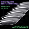 ZIFUTON Short Almond Nail Tips, 288Pcs Half Matte Clear Soft