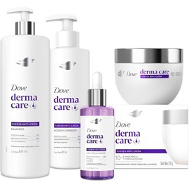 DOVE Kit Rutina Completa Fuerza Anti-Caída. Reduce la Caída 95%, 4 pzas: Shampoo, Acondicionador, Mascarilla y Sérum Capilar