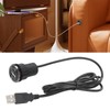 Desktop Power Grommet, 2 USB Charging Ports Small Hidden Flush