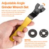 sourcing map Angle Grinder Wrench 0.4"-1.6"(10-40mm) Range Universal Adjustable Lock