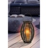 Globo 33284 LED Solar Outdoor Standing Lamp Fire Flickering Effect