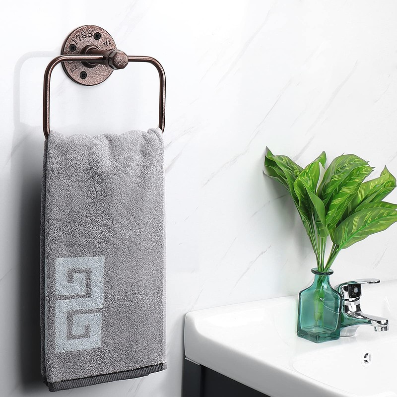 NearMoon 4 Pieces Industrial Pipe Bathroom Hardware Set, Include 18
