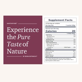 Bona Botanica XanthoPure Mangosteen Puree | 30 Sachets | Plant-Based Antioxidant Jelly with Natural Nutrients | Delicious Vegan Whole Fruit Blend | No Added Sugar, Fillers, or Preservatives