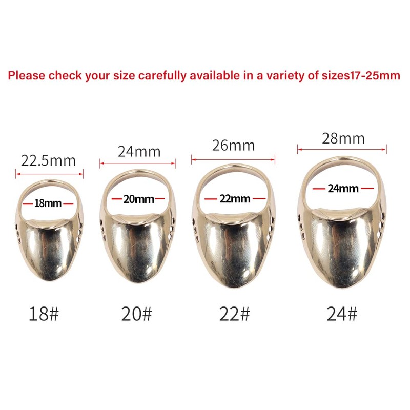 SOPOGER Archery Thumb Ring Horse Bow Brass Thumb Draw Release