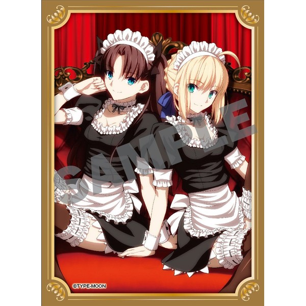 false Fate Stay Night FSN Rin & Saber Maid Comptiq Anime - Funda para Cartas