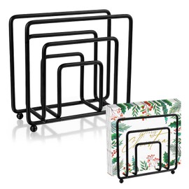 Napkin Holder, Black, Napkin Dispenser, Napkin Stand, Napkin Holder, Stainless Steel, Black Metal, Napkin Holder for Restaurant, Cafe, Hotel, Kitchen, Cocktail Bar, Lunch, Picnic, Party