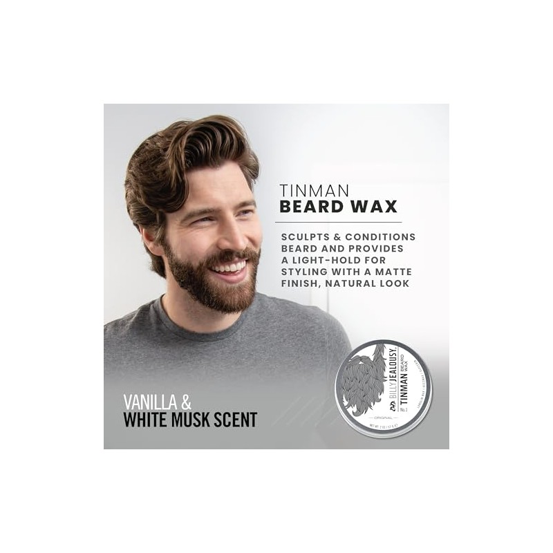 Billy Jealousy Tin Man No 1 Beard Wax, 2 oz.