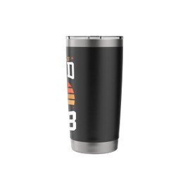 Born With A Beard In 1968 Retro Birthday Party for Beard Dad Stainless Steel Insulated Tumbler