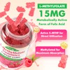 MEENCCD L-Methylfolate 15mg Gummies, Methylfolate Supplement, 5-MTHF Supplement - Active