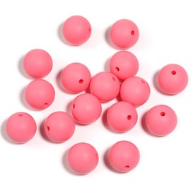 【B170】 Beads for DIY Projects: 15mm Round, Mixed Color, 30Qty PRINT, 50Qty SOLID Silicone Beads - B170:_YM389