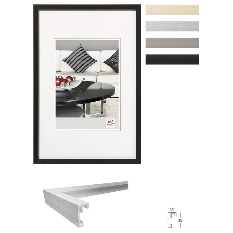 walther design AJ318S Chair Aluminium Picture Frame, 13 x 18
