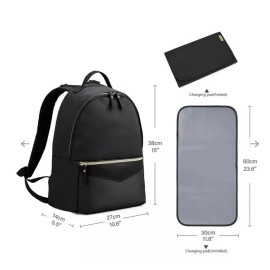 Mommore Pink Lightweight Diaper Bag With Changing Pad and Stroller Hooks