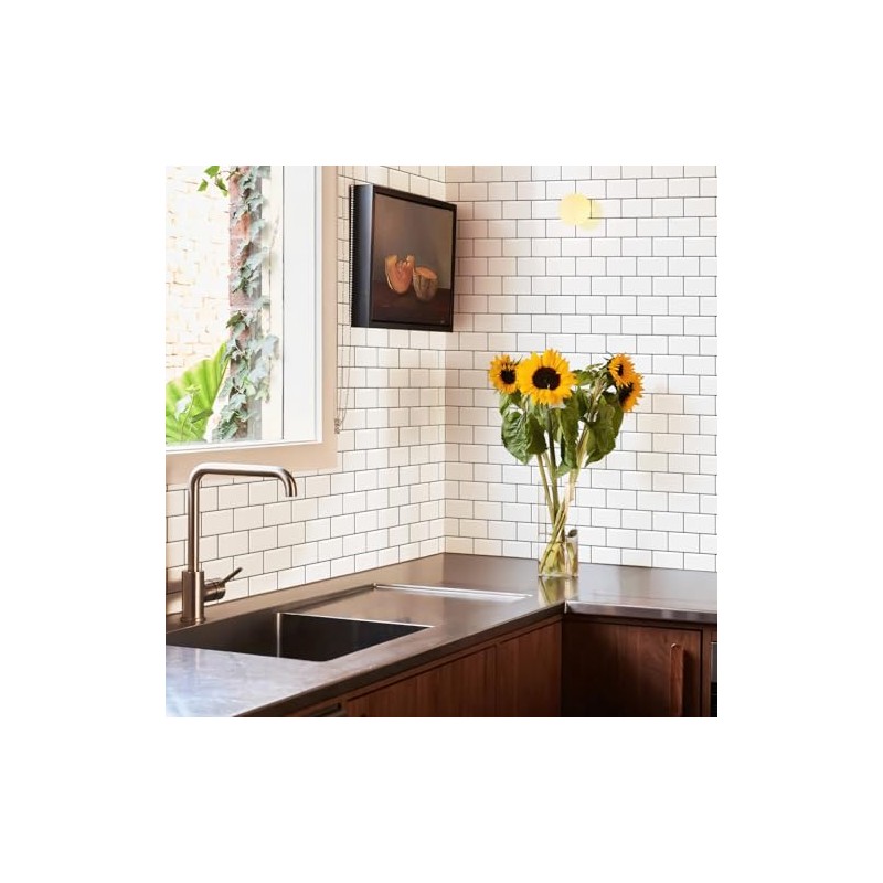 10 Sheets Thicker Design Peel and Stick Backsplash, Peel and