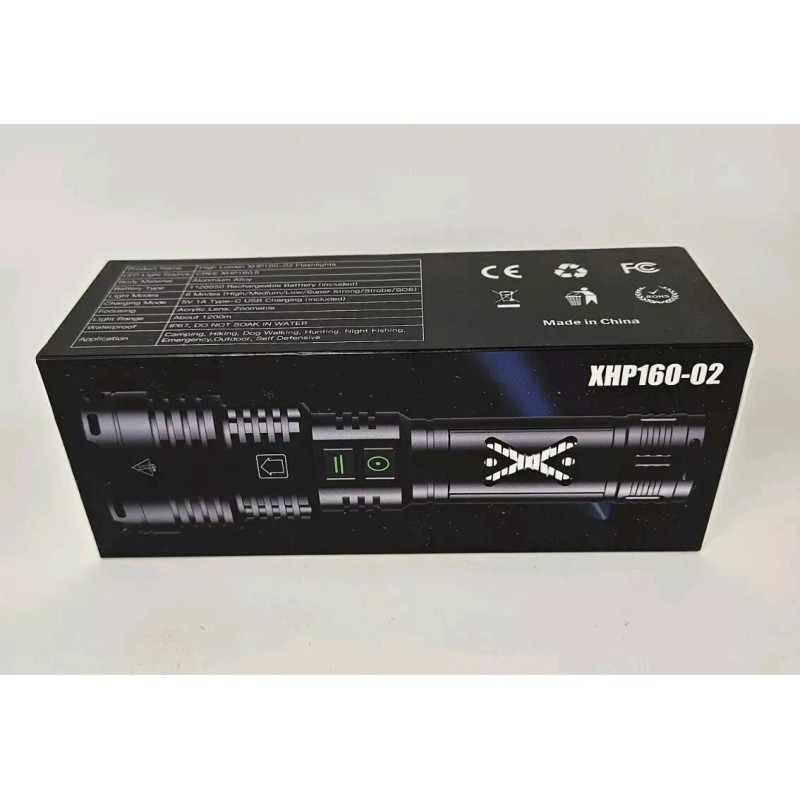 Gehavin Super Bright Flashlight 990000 High Lumens,High Powered XHP160.5 Led