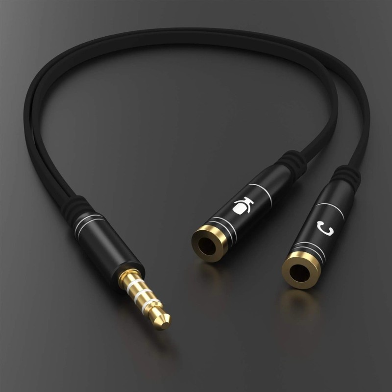Unbranded/Generic NEW Male 3.5mm Headset to Dual Female Y-Splitter CABLE