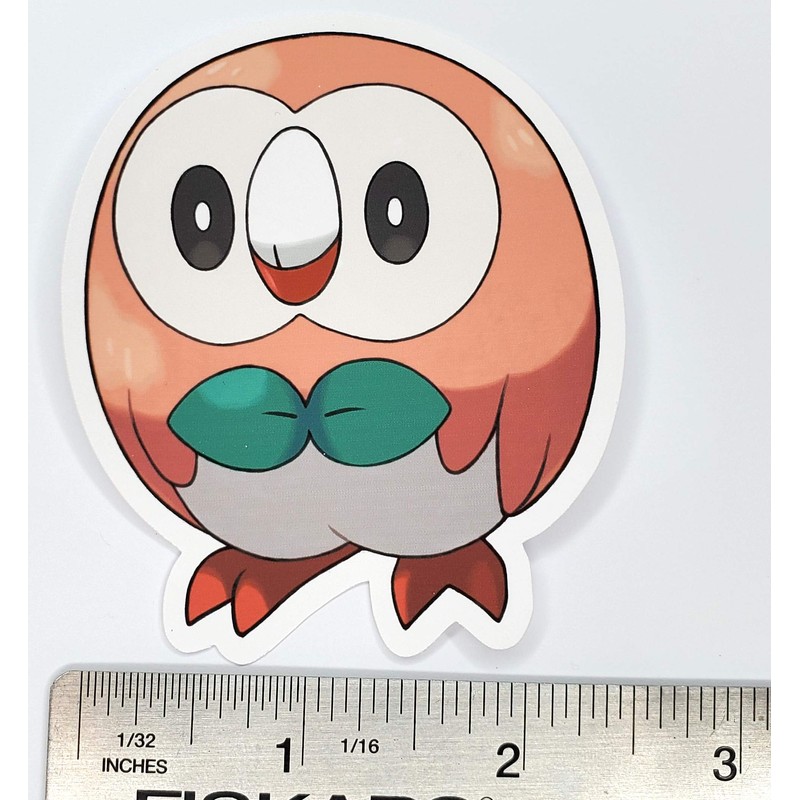 Rowlet, Dartrix, Decidueye - 3 Vinyl Sticker Evolution Set