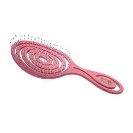 Head Jog 08 Paddle Brush Flexible Soft Pin Bristles, Detangling Wet Or Dry Hair. Gentle Brushing Hairbrush. Detangle Brushes For Straight, Curly & Wavy Hair Types. (Rose)