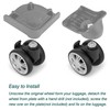 Ech.Apr 2 Pcs Luggage Suitcase Wheels Replacement with Brake, Travel