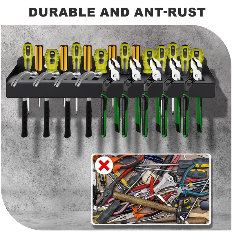 Dualshine 2Pcs Screwdriver Organizer, Screwdriver Holder, Hammer Rack, Pliers Storage,