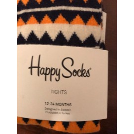 Happy Socks NWT Infant Baby Happy Socks Combed Cotton Tights Size 12-24 months Geometric