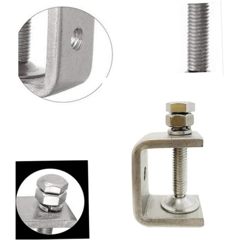 0-25Mm Mini Stainless Steel C Clamps for Mounting, 6Pcs Heavy