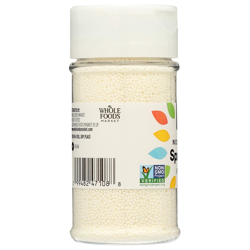 365 by Whole Foods Market, Sprinkles Nonpareils White, 3.15 Ounce