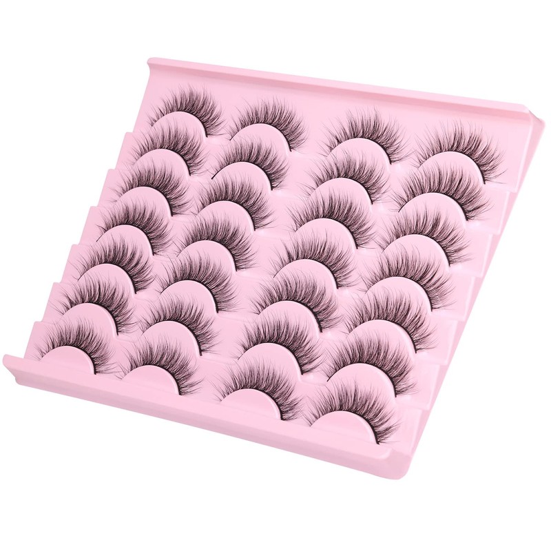 Wispy Lashes 12mm False Eyelashes Natural Look Short Fluffy Faux